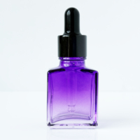 Vente en gros de flacons d'huile essentielle en verre de couleur violette et fumée avec bouchon à vis de 15 ml/20 ml/30 ml/50 ml à bon prix
