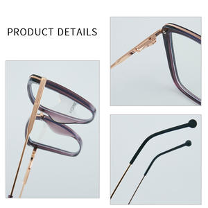 Lunettes anti-lumière bleue 87065, forme papillon, monture intégrale en métal, unisexe, protection des verres AC - Product Image 1