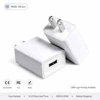 Chargeurs muraux ignifuges 5V 1A 5V 2A, adaptateurs USB avec protection OTP, prise US, certifiés ETL et FCC pour téléphone et appareil photo