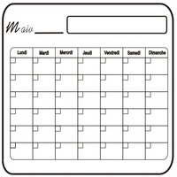 Autocollant de tableau blanc de planificateur hebdomadaire magnétique mensuel Offre Spéciale en usine pour réfrigérateur