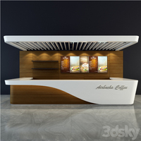 Comptoir de Bar Extérieur Design de Luxe en Forme de U avec LED, en Pierre de Quartz, Idéal pour Cocktails et Cafés