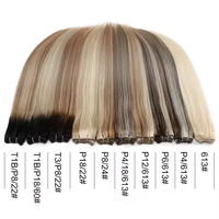 Extensions de cheveux vierges personnalisées, couleur tendance, lisses et raides, tissage double trame fait main, double trame machine