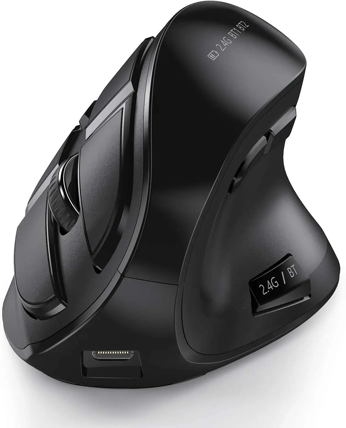 Seenda SGM01 Vertical Mini Office Rechargeable Black Dpi 800/1200/1600 Silent Portable Pc Bluetooths Wireless Mouse