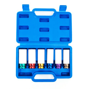 Wholesale Mechanic Tools <strong>Car</strong> <strong>6</strong> <strong>Piece</strong> 1/2 Inch Driver Wheel Lug Nut Deep Impact Wrench Removal Socket <strong>Set</strong> - Product Image 1