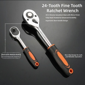 82 pcs 24 răng ổ cắm cờ lê thiết lập trường hợp khó khăn tay hoạt động đa chức năng công cụ Kit OEM chrome vanadi thép tự động sửa chữa - Product Image 6