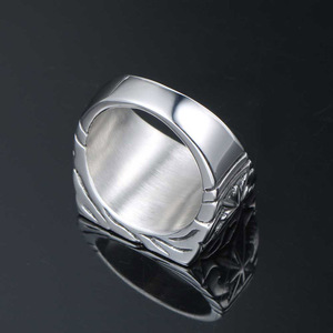 City Of Light Ring Titanium Steel Unisex Cross Pattern Fashion Jewelry SA1046 - Product Image 2