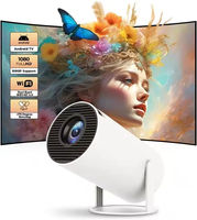 Mini-projecteur portable HY300 PRO 4K double bande WIFI6 5G sans fil 5.2 BT Android 11 RK3326 haute luminosité pour extérieur et intérieur 160
