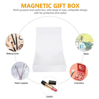 Boîte Cadeau Rigide en Carton Noir de Luxe Pliable avec Poignée en Ruban, Logo Personnalisé FEO, pour Montres et Emballage de Vêtements, avec Fermeture Magnétique
