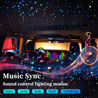 Lampes à fibres optiques LED RGB 16W IP65 en plastique pour voiture et maison, effet ciel étoilé, avec application et télécommande, lampe de plafond scintillante