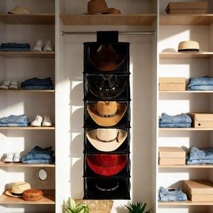 Organizador de Gorras Colgante para Armario, de Tela No Tejida, con 6 Bolsillos, para Guardar Gorras en el Dormitorio - Product Image 3