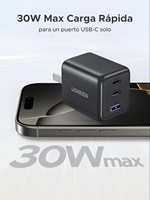 UGREEN 30W GAN Charger Tipe USB C 3 Port Pengisi Daya Cepat Charger Dinding 2C1A Pengisi Daya Ponsel untuk iPhone 17 16 Samsung Galaxy S25/S24