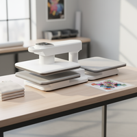 AST&T AP8-D Nouvelle Presse à Chaud Numérique Automatique à Libération Intelligente 15x15 pour T-shirts, Sublimation et Vinyle, Imprimante à Plat 110V, Garantie 1 An