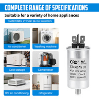 Condensateur de démarrage moteur CRD CBB65 4UF450V 4F 450VAC en film polypropylène métallisé pour compresseur de climatiseur HVAC et moteur AC, conforme RoHS