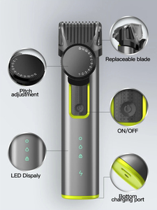 Kit de toilettage corporel pour hommes sans fil électrique professionnel IPX5 <span class=keywords><strong>tondeuse</strong></span> à barbe et nez étanche - Product Image 6