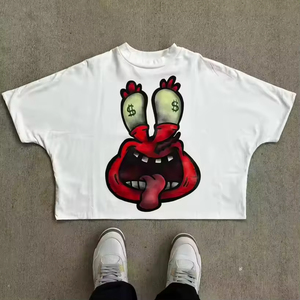 เสื้อยืดลายกราฟฟิคเสื้อยืดชายเสื้อครอปผ้าฝ้าย100% ชุดแนวสตรีทพิมพ์ลาย Y2K - Product Image 6