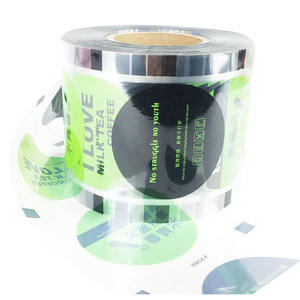 Película de sellado de burbujas de taza de té Boba transparente personalizada para café, <span class=keywords><strong>vino</strong></span>, soda, agua mineral, whisky, servicios de embalaje e impresión - Product Image 1