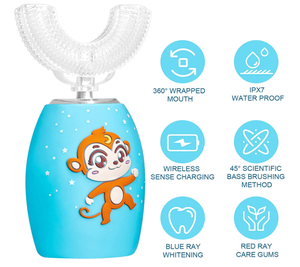 OEM/ODM <span class=keywords><strong>Brosse</strong></span> <span class=keywords><strong>à</strong></span> dents pour <span class=keywords><strong>bébé</strong></span> en silicone 360 avec minuterie intelligente, <span class=keywords><strong>brosse</strong></span> <span class=keywords><strong>à</strong></span> dents <span class=keywords><strong>électrique</strong></span> pour enfants en forme de U avec <span class=keywords><strong>brosse</strong></span> <span class=keywords><strong>à</strong></span> poils en nylon de rechange - Product Image 5