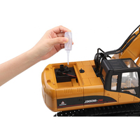 Wltoys 16800 1/16 2,4G Elektrischer Simulations-Legierungs-Bagger mit Licht und Sound Ferngesteuertes Baufahrzeug-Modell USB-Kabel RC