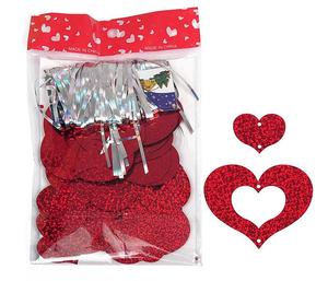 Vente de pendentif rideau en feuille scintillante grand amour et petit évidé pour la décoration de fête et de mariage - Product Image 3