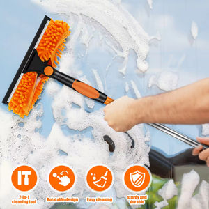 Juego de cepillos de limpieza telescópicos para coche al por mayor con mango extensible para limpieza de parabrisas, techo y ventanas - Product Image 2