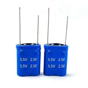 Supercapacitor de farad combinado, venda 5.5v 2.5f 0.47f 1f módulo de bateria