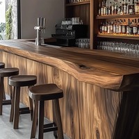 Comptoir de réception haut de gamme en bois massif, style rétro, pour hôtel, bar, caisse, idéal pour salon de thé, restaurant, hall d'hôtel