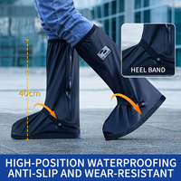 Couvre-Chaussures de Pluie en PVC Légers et Portables avec Semelle Antidérapante Souples, Respirants et Imperméables pour Jours de Pluie