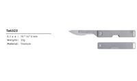 Couteau de poche pliant en alliage de titane 2026, mini couteau utilitaire portable EDC, outil de survie pour le camping en extérieur et la coupe quotidienne – Vente chaude