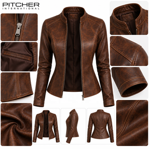 Chaqueta de Piel de Oveja para Mujer al por Mayor para Minoristas Estadounidenses, Chaqueta de Piel de Oveja Genuina para Mujer OEM - Product Image 6