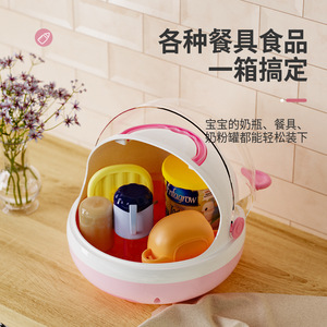 Jiayi - Escurridor de Biberones Portátil, Caja de Almacenamiento de PP para Biberones y Tetinas con Tapa, de 6 a 36 Meses - Product Image 1