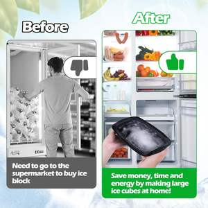 Moule à glaçons extra large personnalisé en silicone, moule à blocs de glace sans BPA, <span class=keywords><strong>bac</strong></span> à glaçons en silicone extra large - Product Image 5