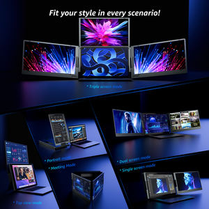 Moniteur de jeu portable immersif triple, vue <span class=keywords><strong>panoramique</strong></span> à 3 écrans avec réglage individuel de l'angle - Product Image 4