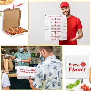10 Confezioni di Scatole per Pizza Extra Large in Cartone Ondulato Spesso, Scatole per Pizza Planet, Decorazioni per Feste, Produttore di Scatole per Pizza - Product Image 2
