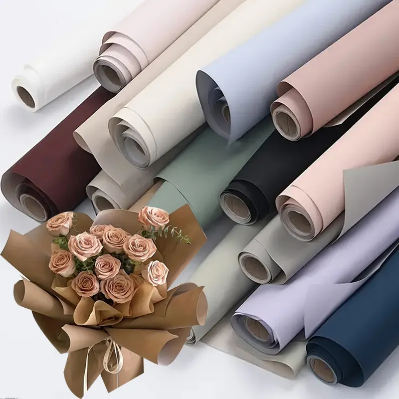 Solid color Roll Wrapping paper Best selling craft paper Thick 100% pure paper Florist Wrapping