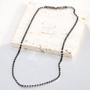<b>Black</b> Zircon Set Adjustable <b>Choker</b> Necklace Pave Setting Geometric Design For Daily Party Wear - Product Image 5