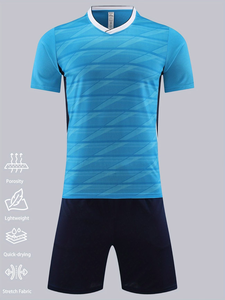 Conjunto de Uniforme de <span class=keywords><strong>Fútbol</strong></span> Personalizado con Sublimación, Transpirable, para Verano, MOQ Bajo, Venta al Por Mayor <span class=keywords><strong>Directa</strong></span> de Fábrica para Equipos - Product Image 5