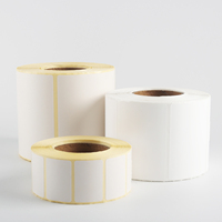 Étiquettes thermiques imperméables en papier artistique 100*150 vierges, fournisseur avec différentes tailles pour imprimantes à codes-barres