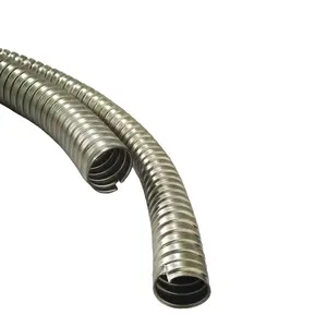 Trade Size 3/8" In 16mm Nominal Diameter Stainless Steel Ss 304 Metal Flexible Conduit For Electric Cable Wire Protection