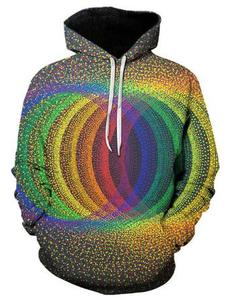 <span class=keywords><strong>Felpa</strong></span> con Cappuccio 3D Fluorescente con <span class=keywords><strong>Fiamme</strong></span> Colorate, Giacca Divertente per Uomo e Donna, Autunno Inverno - Product Image 4