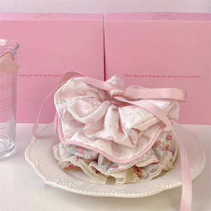 Original coreano Rosa chica Linda Rosa grande scrunchie - Product Image 2