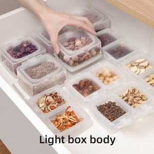 Kitchen Dry Food Kitchen Spices Storage Box <b>Clear</b> <b>Plastic</b> Seasoning Box Spice Rack Storage <b>Container</b> - Product Image 3