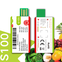 Enregistreur de données de température à usage unique S100 pour la chaîne du froid alimentaire et pharmaceutique, USB Plug & Play, export de rapports PDF/CSV, haute précision