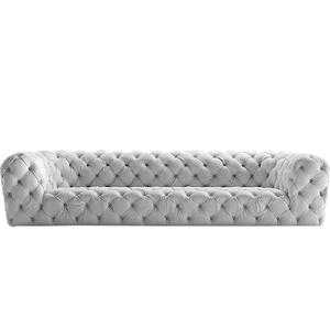 Sofà in pelle Nubuck in velluto a ciuffo moderno contemporaneo italiano - Product Image 2