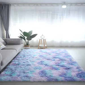 Популярный дешевый флисовый многоцветный домашний ворсистый коврик, мягкий плюшевый коврик