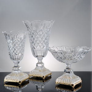 <span class=keywords><strong>Vase</strong></span> en verre <span class=keywords><strong>de</strong></span> <span class=keywords><strong>cristal</strong></span> à grande bouche, moderne, haut <span class=keywords><strong>de</strong></span> gamme, antique, clair, <span class=keywords><strong>de</strong></span> forme unique - Product Image 4