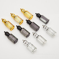 Botol Parfum Kaca 3ml 6ml 12ml Gaya Arab untuk Minyak Atsiri, Serum Perawatan Kulit, dengan Tutup Aluminium dan Saringan untuk Roll-On