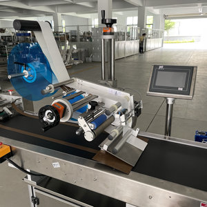 NY-817F In-line Top Flat Surface Labeling Machine with Two Labeling Head and Paging Feeder for A3 A4 Paper Sheet Pouch Cardboard - Product Image 5