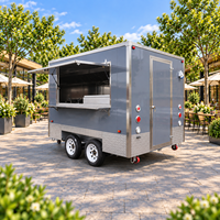 Remorque alimentaire carrée de haute qualité pour la vente de hot-dogs, camion-restaurant, camion de pizza, camion de café, camion de crème glacée, camion de maïs et autres spécialités