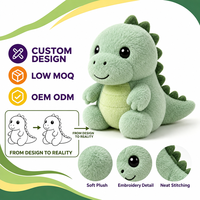 Jouets en peluche personnalisés OEM/ODM avec design sur mesure, poupées dinosaures, coussins à câliner pour enfants, rembourrage en peluche douce