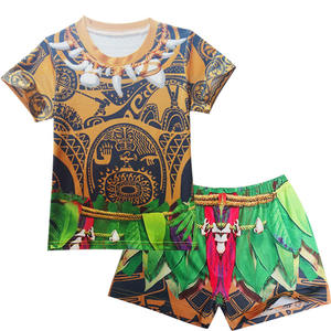 Enfants Moana Maui inspiré Costume <span class=keywords><strong>ensemble</strong></span> à manches courtes haut et short garçons maillot <span class=keywords><strong>de</strong></span> <span class=keywords><strong>bain</strong></span> maillot <span class=keywords><strong>de</strong></span> <span class=keywords><strong>bain</strong></span> maillot <span class=keywords><strong>de</strong></span> <span class=keywords><strong>bain</strong></span> été fête Costume - Product Image 1